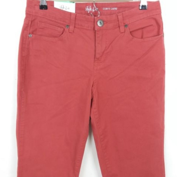 Style & Co Terracotta Capri Jeans NWT! - Picture 2 of 4